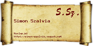 Simon Szalvia névjegykártya